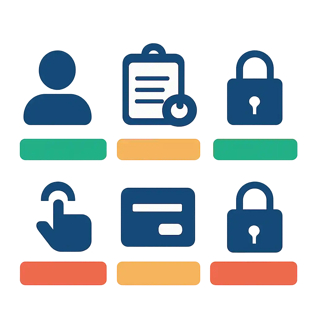 Infographic comparing options using coloured bars and, Rummy Nabob Registration and Login Steps