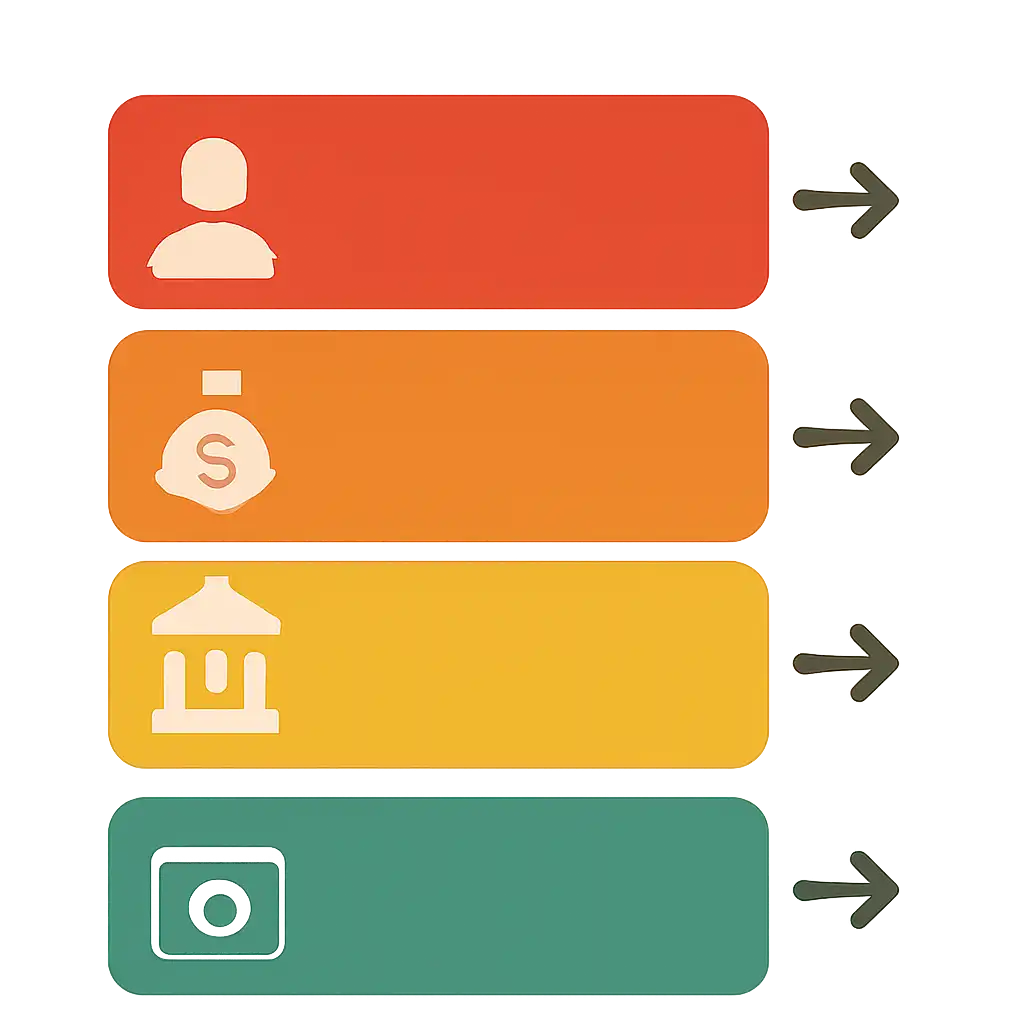 Infographic comparing options using coloured bars and, Rummy Nabob Withdrawal Process and Timelines