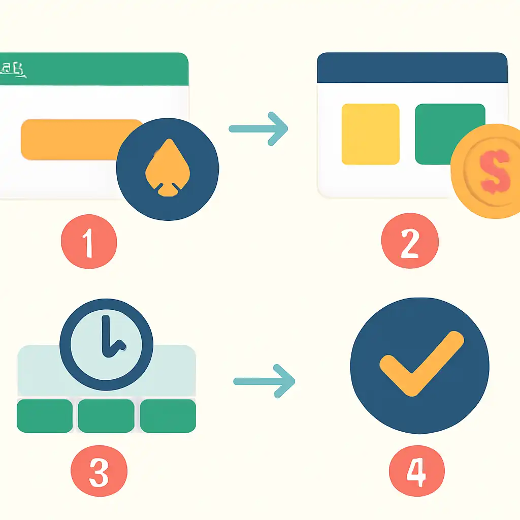 Annotated step diagram: wagering requirements process with numbered callouts, Rummy Nabob